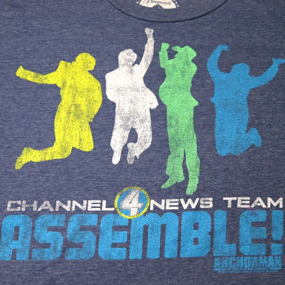 Anchorman - XL - Silhouette Gray - T-Shirt Unisex